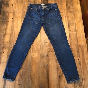 J Crew Toothpick size 28 straight leg denim
